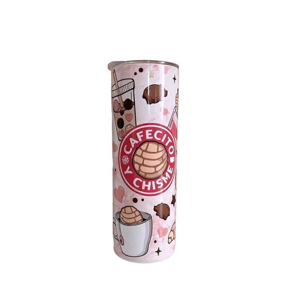 Cafecito y chisme tumbler NWT